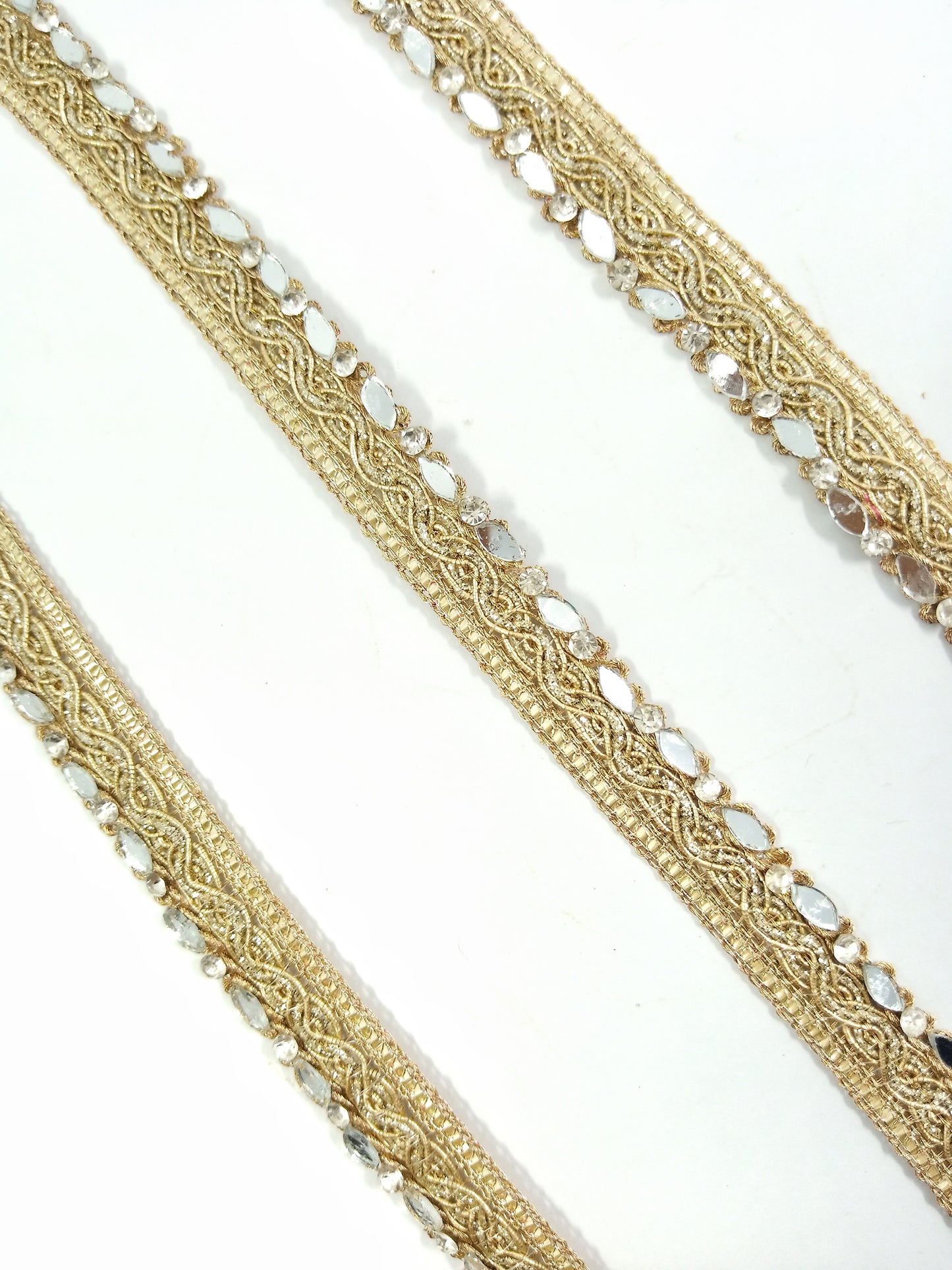 Matt gold mirror thin lace