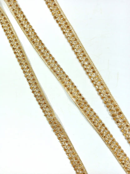 Sleek matt Gold Stone Lace