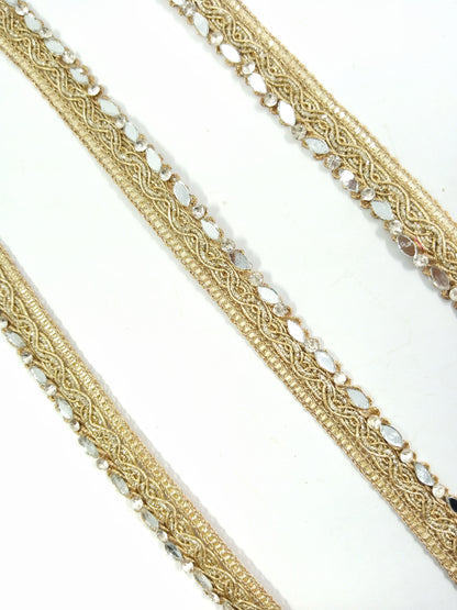 Matt gold mirror thin lace