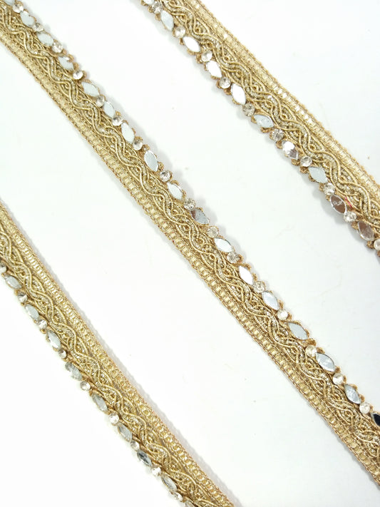 Matt gold mirror thin lace