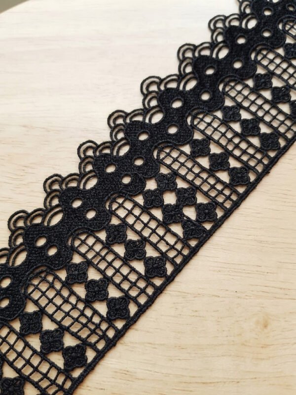 Premium Black Guipure Venetian Lace Trim
