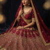 Gold Golden Sequin & Vine Embroidered Border Lace