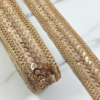 Rose gold Premium Fancy Laces, Sequined Borders & Bridal Trims