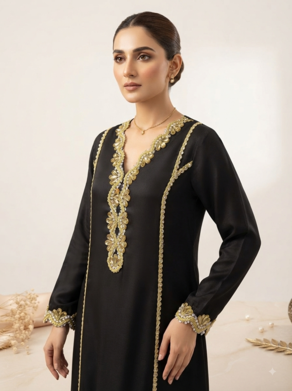 Light Gold Golden Teardrop Crystal Work lace