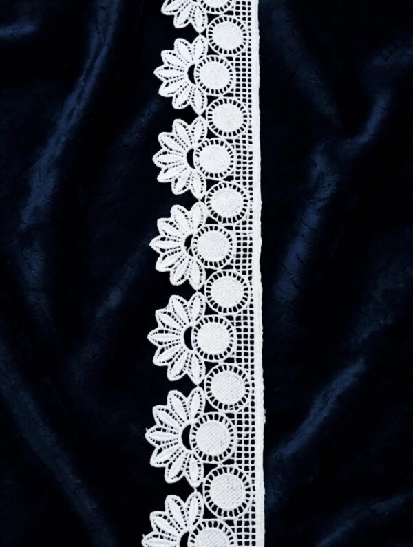 4.jpg Premium White Sunflower Cutwork milky cotton Lace