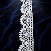 Milky White Sunburst Scallop Lace