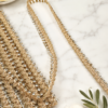 sleek single line rose gold stone lace