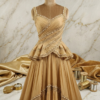 Indian Matt gold pearl thin lace