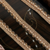 Sleek Rose Gold Scallop Lace with Pearls