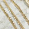 Indian Matt gold pearl thin lace