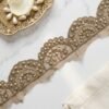 fancy scallop cutwork copper bronze color