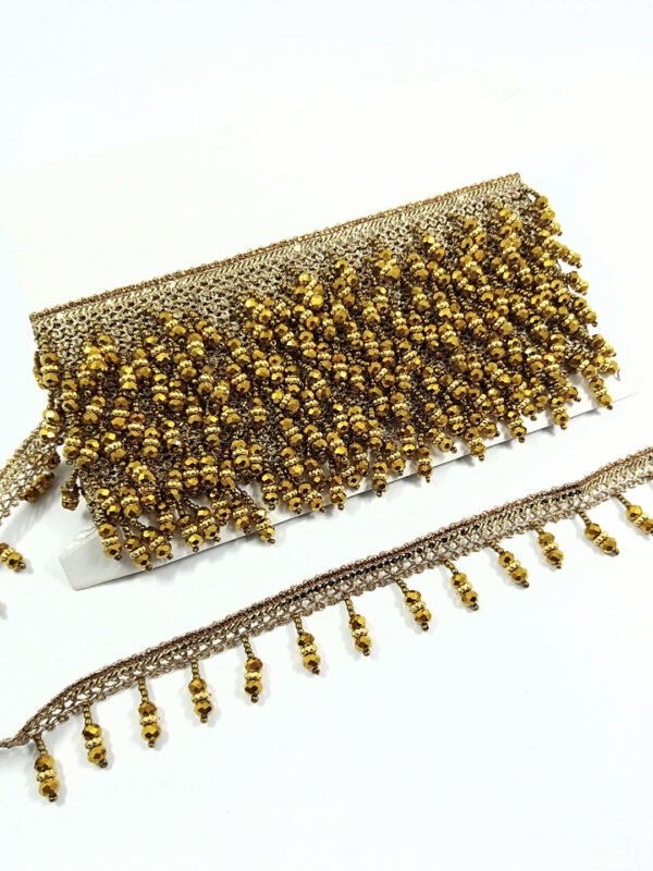 copper brown hanging crystal fancy lace