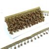 Copper Bronze Crystal Beaded Fringe Trim