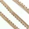 Sleek Rose Gold Scallop Lace with Pearls