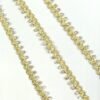 Light Golden Rhinestones lace (single line)