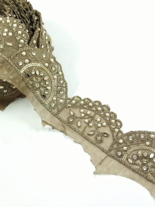 fancy scallop cutwork copper bronze color