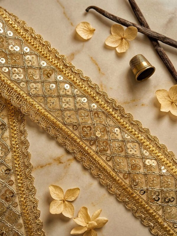 WhatsAppImage2026-08-13at10.58.11AM.jpg Premium Gold Golden Sequined Net Lace Border with Scalloped Edges