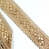 Premium Rose Gold Sequined Net Lace Border with Scalloped Edges