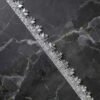 Elegant Silver Rhinestone & Mirror Embroidered Lace Trim