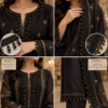 Black golden beaded fringe trim lace.