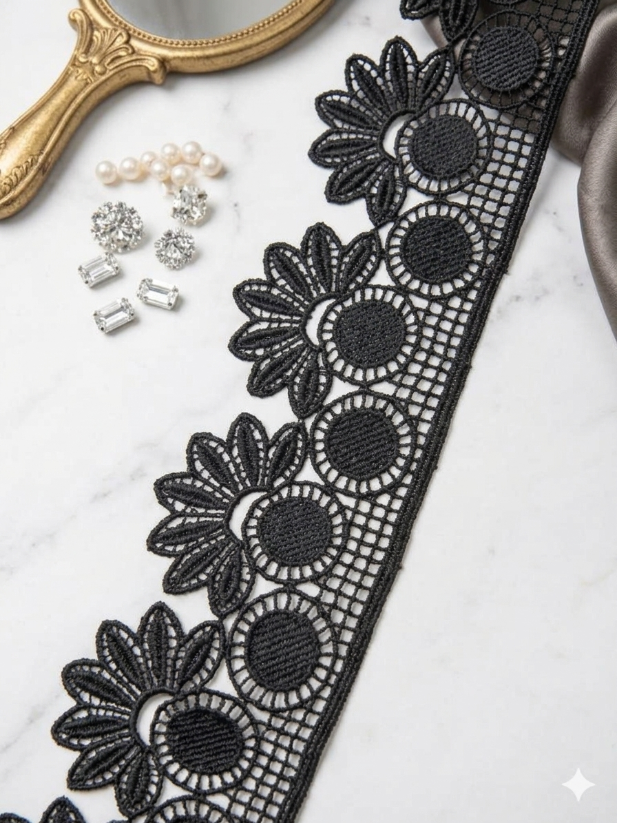 image_64ca344f.png Premium Black Embroidered Cutwork milky cotton Lace Trim