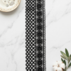 Vintage Black Medallion and Scalloped Mesh Crochet Lace Trim