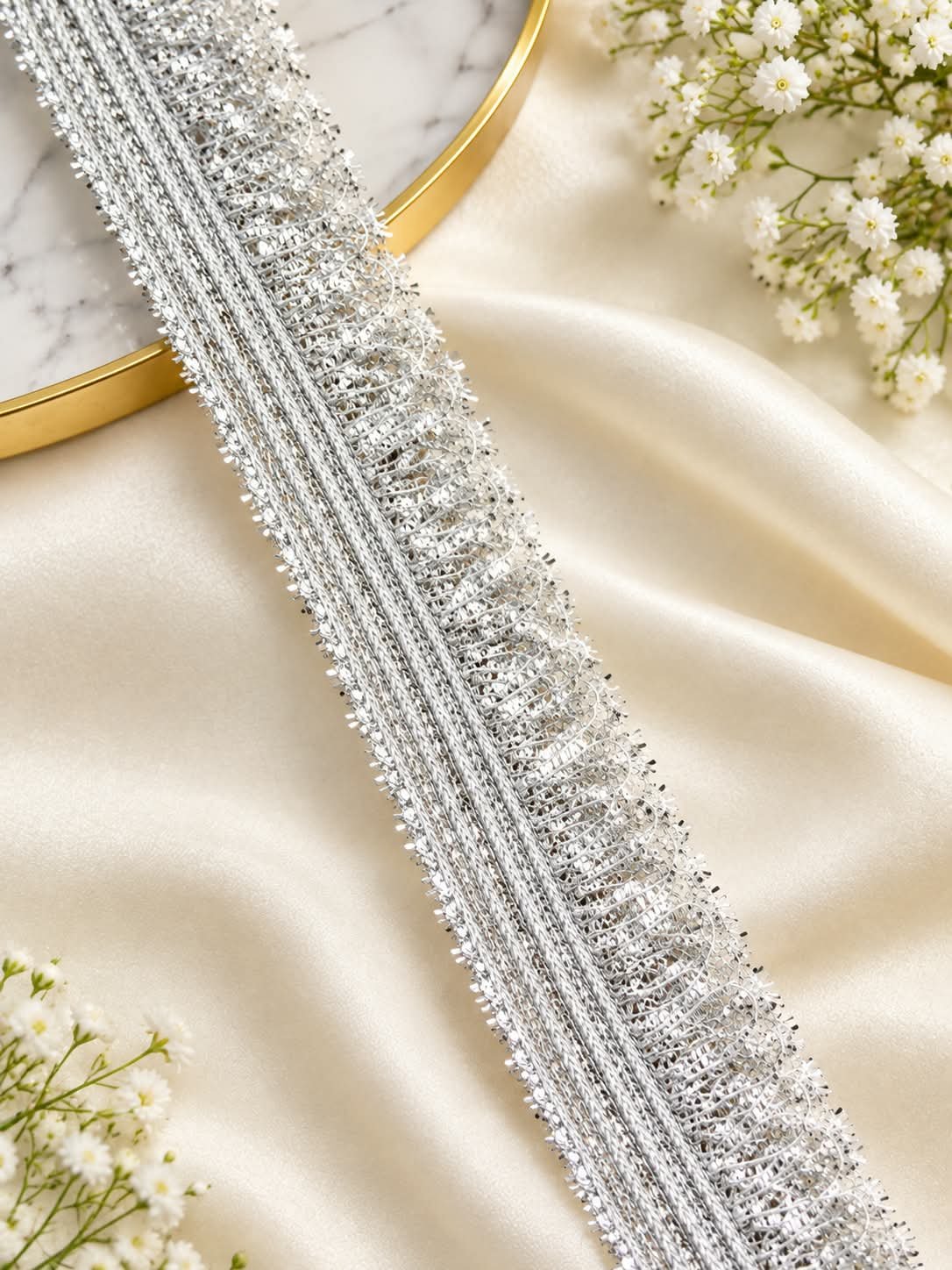 Silver kashee's kiran lace